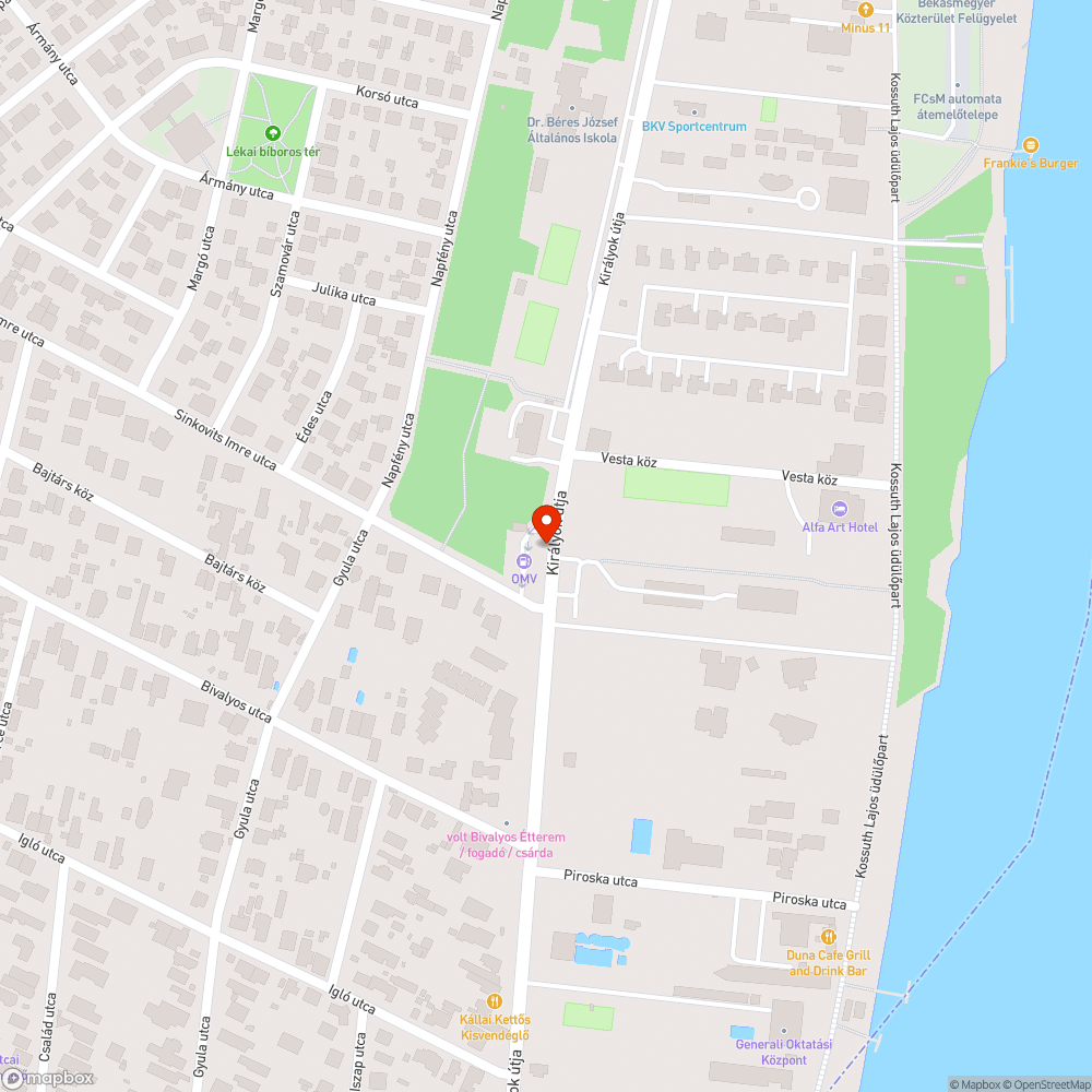 Ronda esőbeálló bejelentés helye