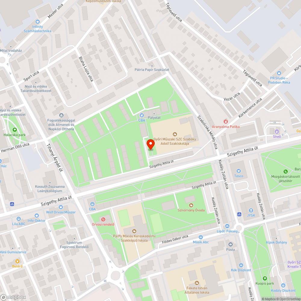 Hiányos pad bejelentés helye