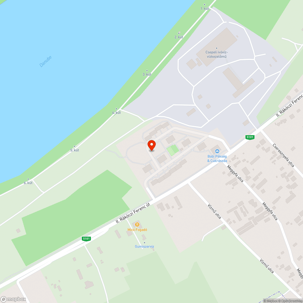 Megcsonkított fa torzó (Vízművek lakótelep) bejelentés helye