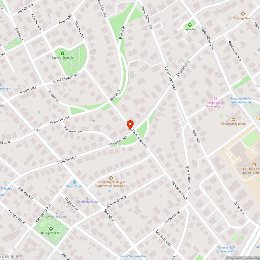 Parkolás az Előpatak utca 43-nál bejelentés helye