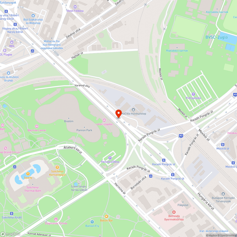 mély kátyú a forgalmi sávban bejelentés helye