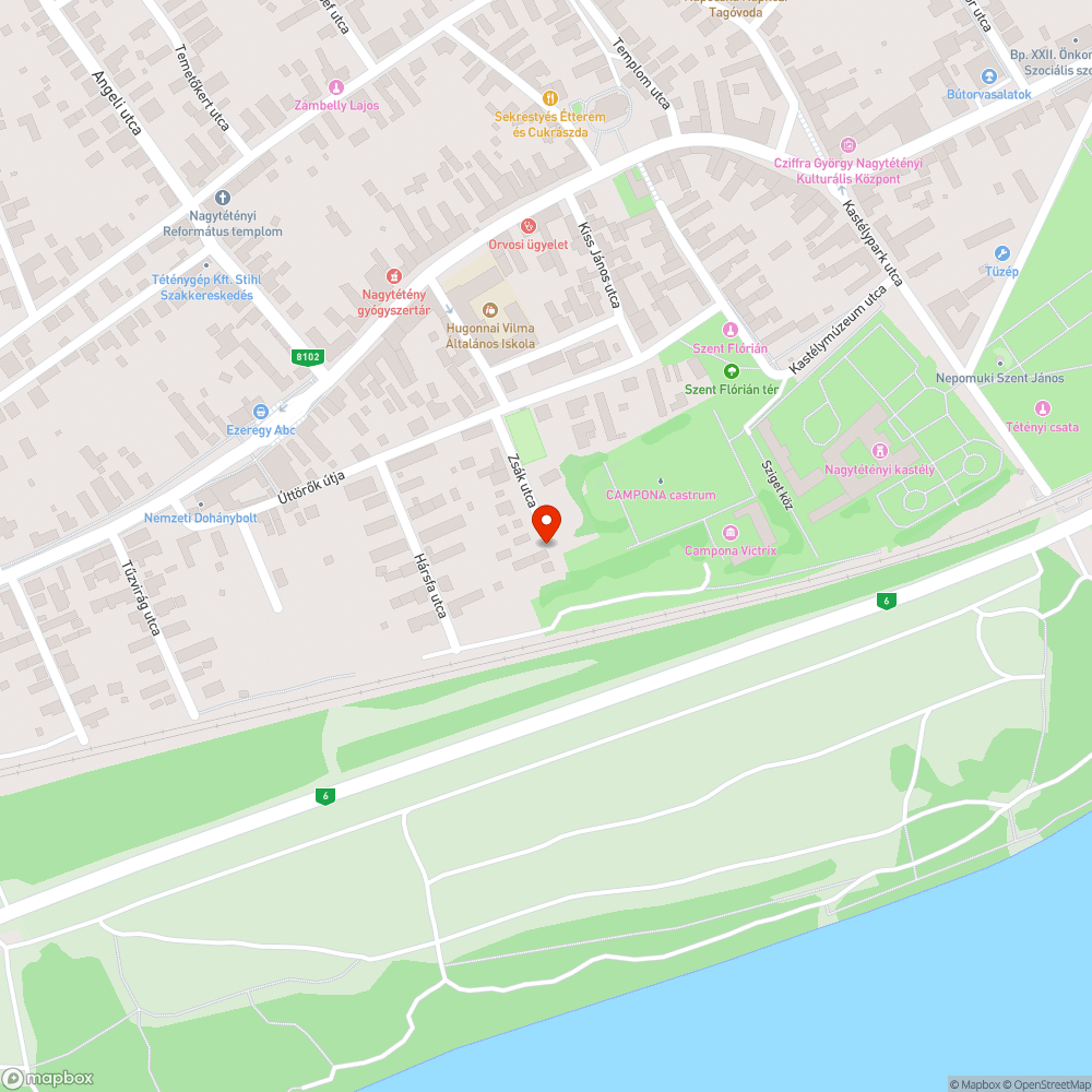 Feltört autó bejelentés helye