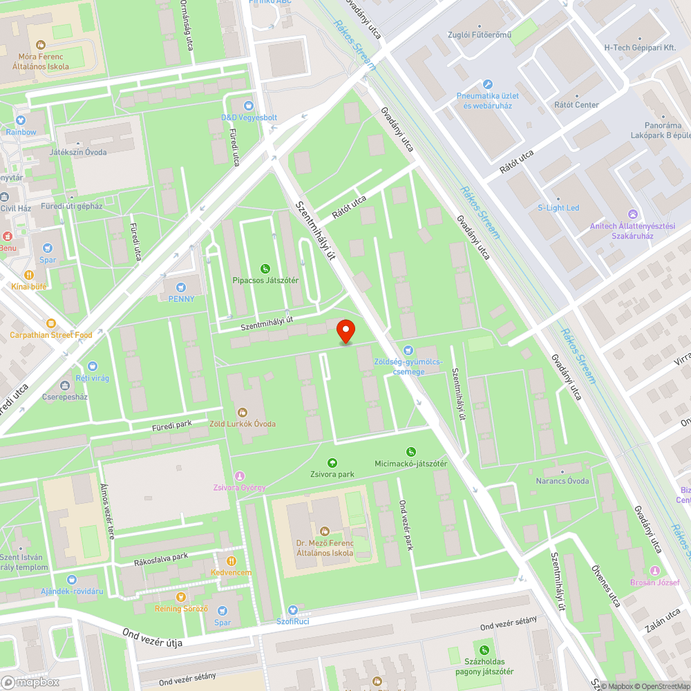 Leszakadt faág a járdán bejelentés helye