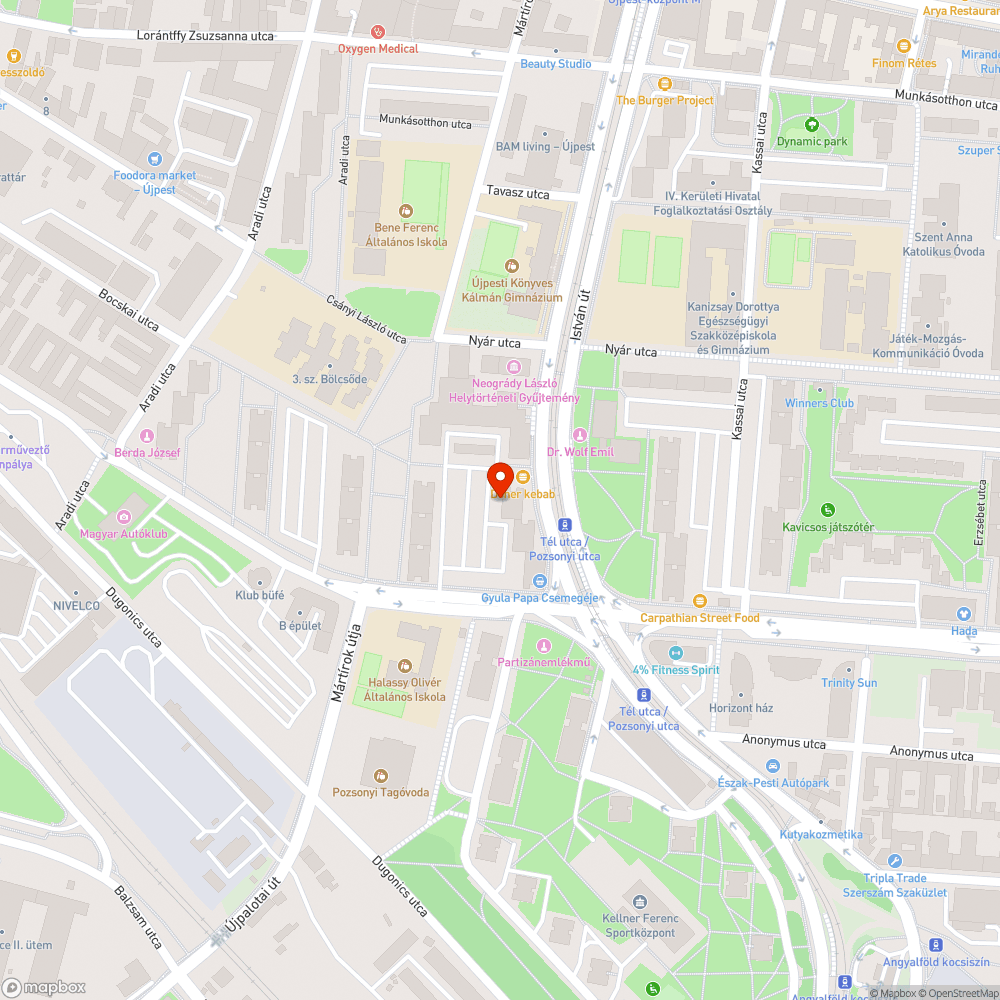 besüllyedt járda bejelentés helye