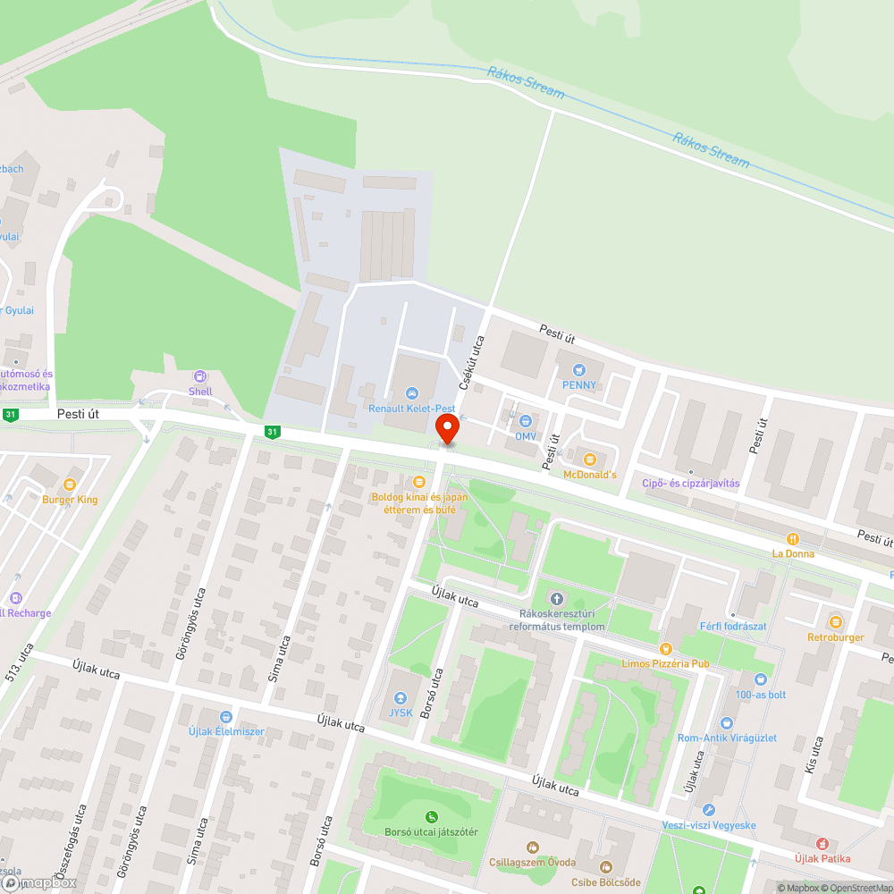 Kopott fedél a sarkon bejelentés helye