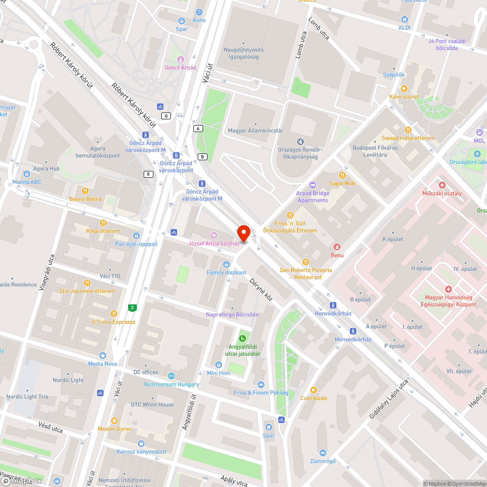 Megdőlt oszlop bejelentés helye