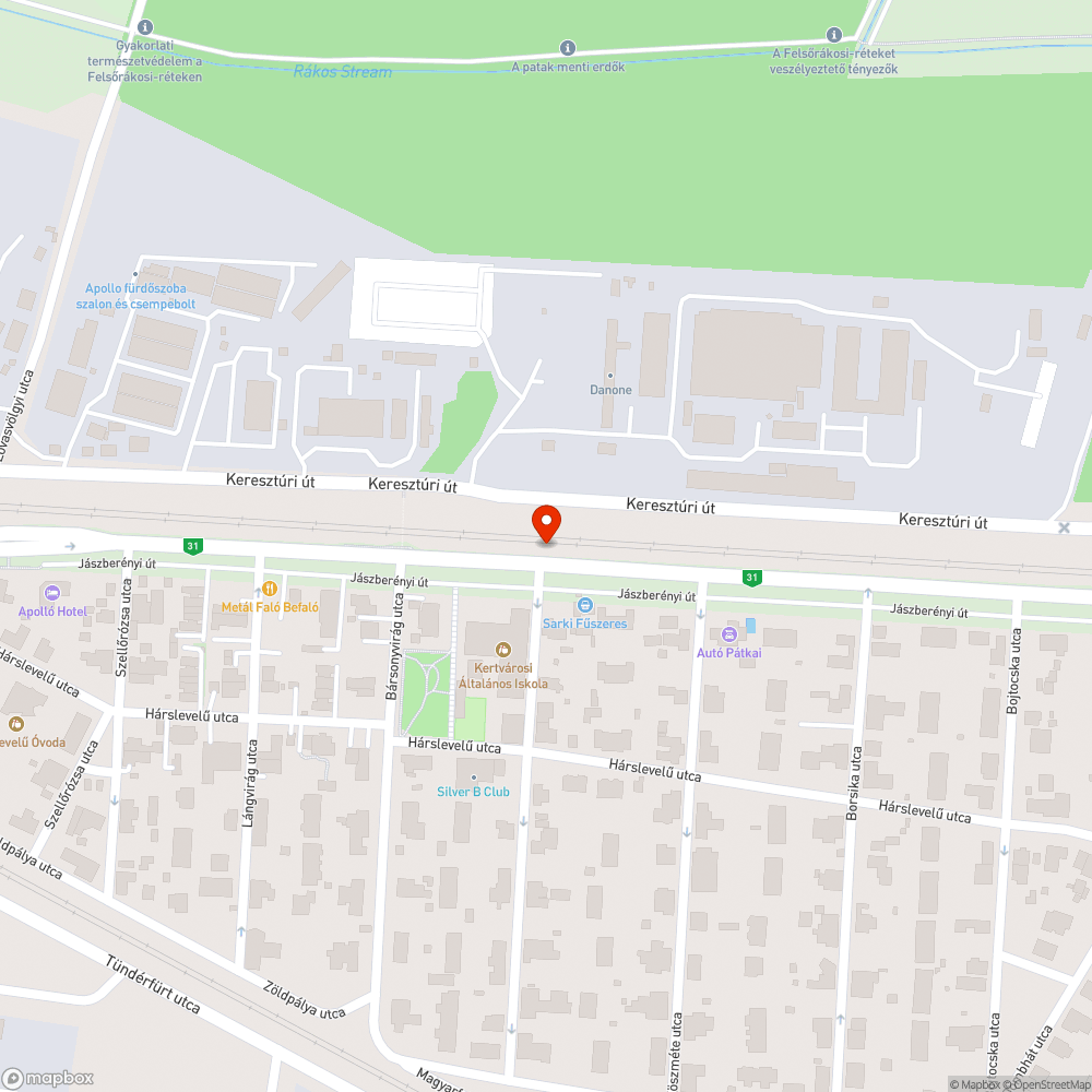 Rézvirág fényterelő bejelentés helye