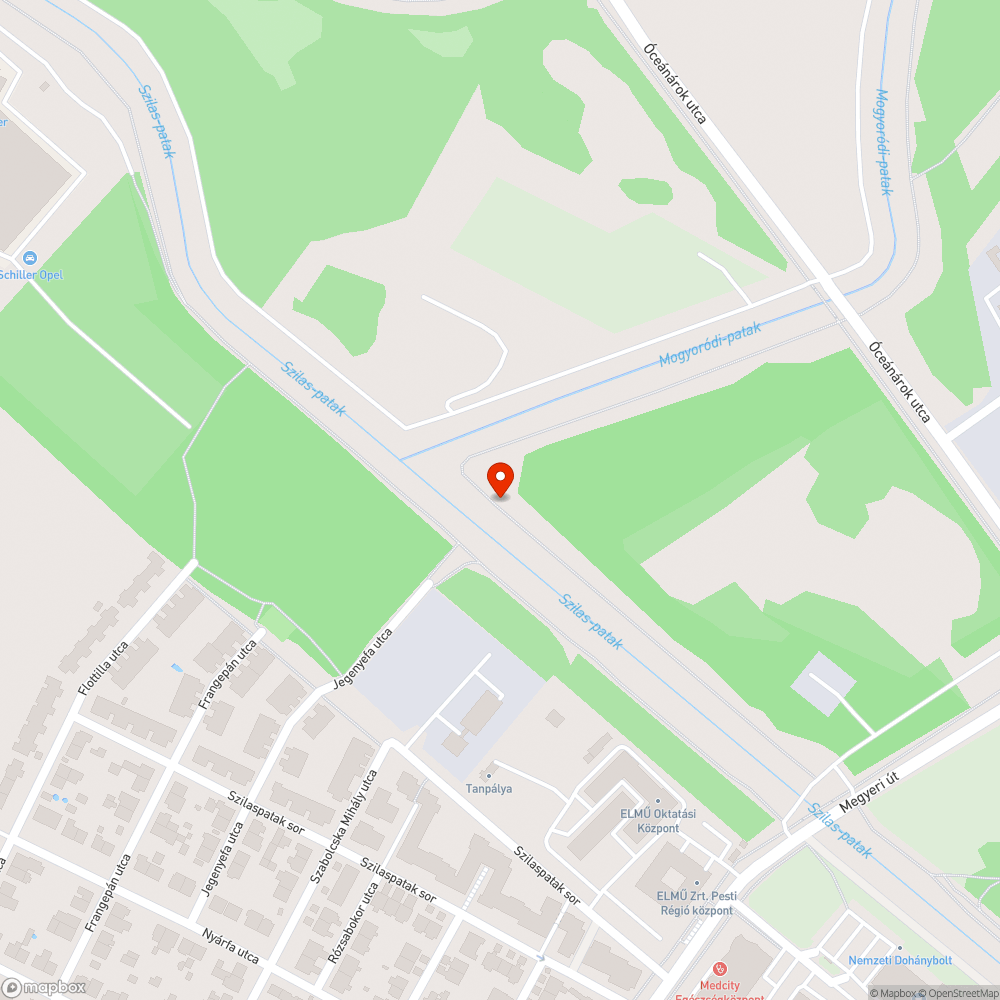 Nyílászárók a Szilas-patak partján bejelentés helye