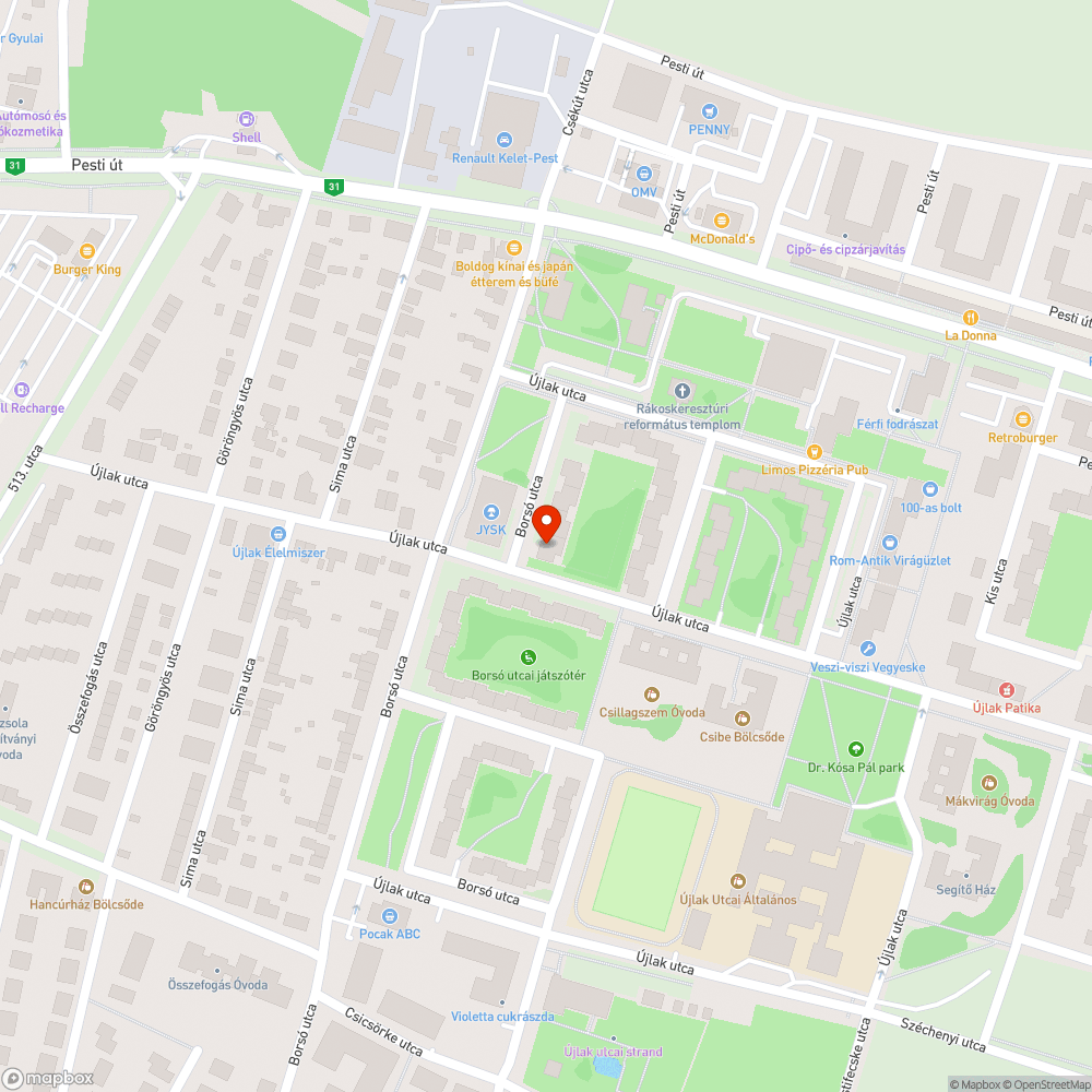 Gratulálok bejelentés helye