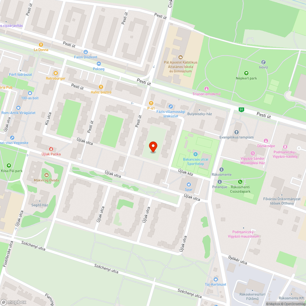 Parkból parkoló bejelentés helye