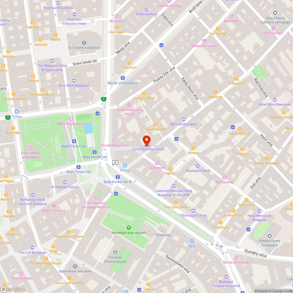 Király utca eleje bejelentés helye