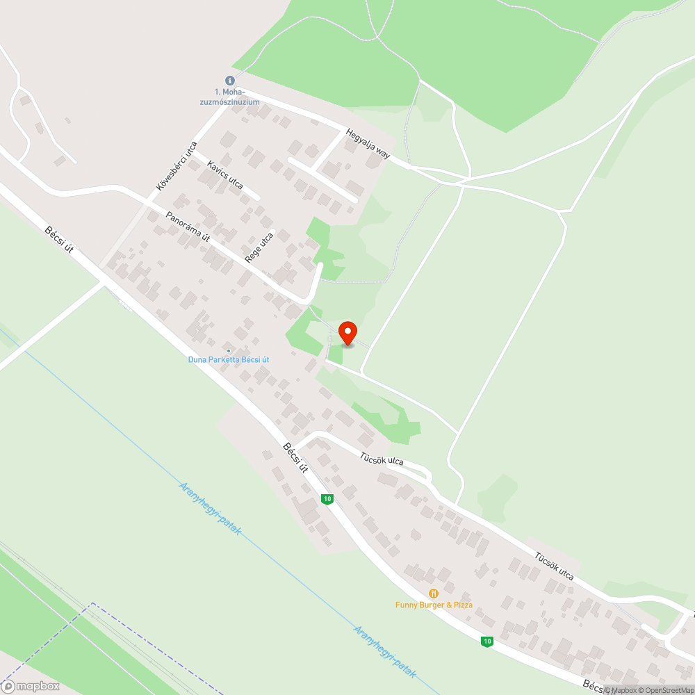 Tücsök u. felett bokrok között bejelentés helye