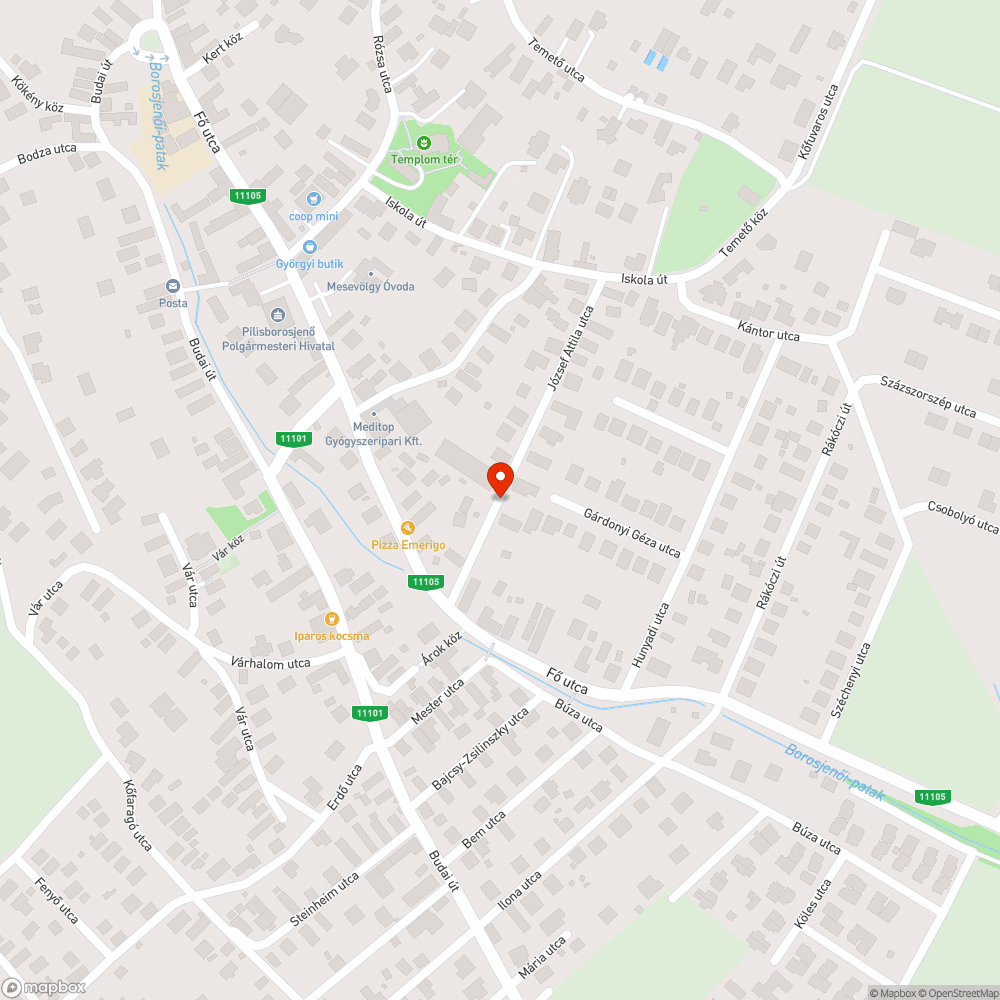 Eltorlaszolt járda bejelentés helye