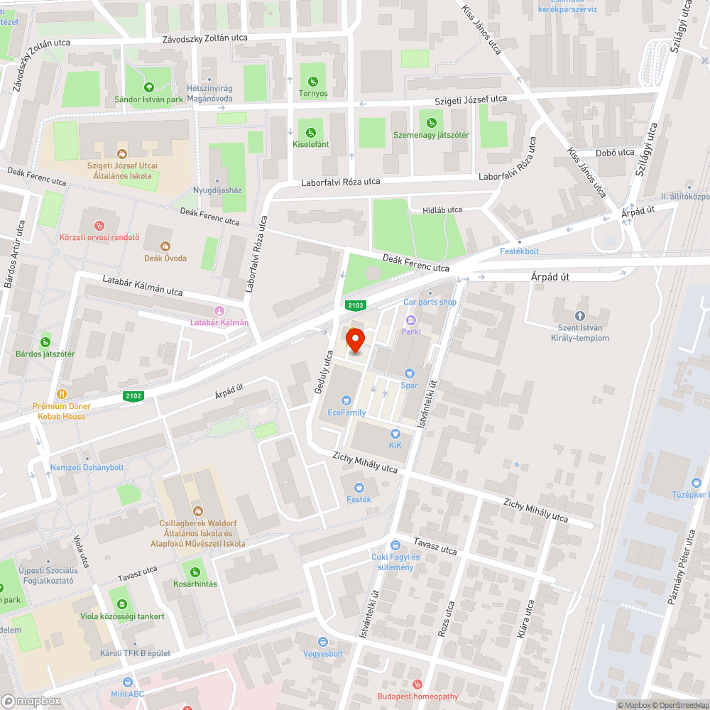 Fekvőrendör bejelentés helye