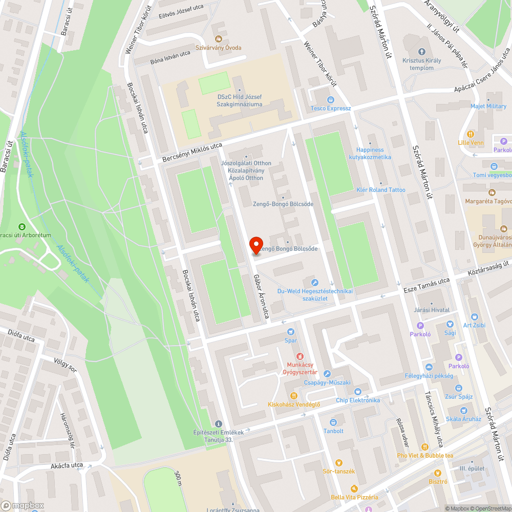 Kátyú bejelentés helye