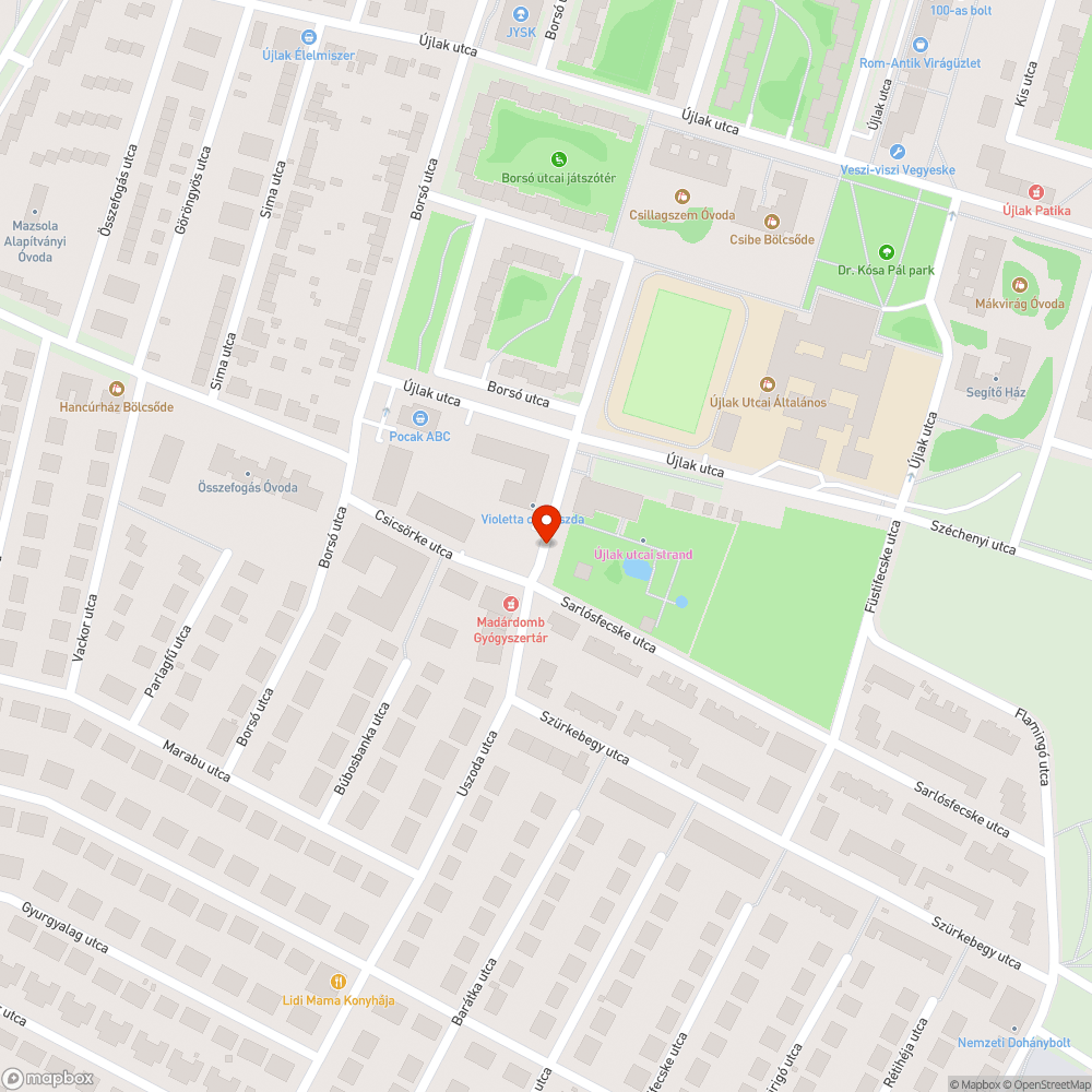 Széttört, hiányzó elemek bejelentés helye