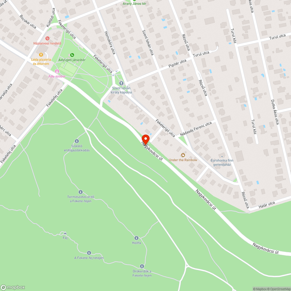 Nagykovácsi út, óriási kátyú bejelentés helye