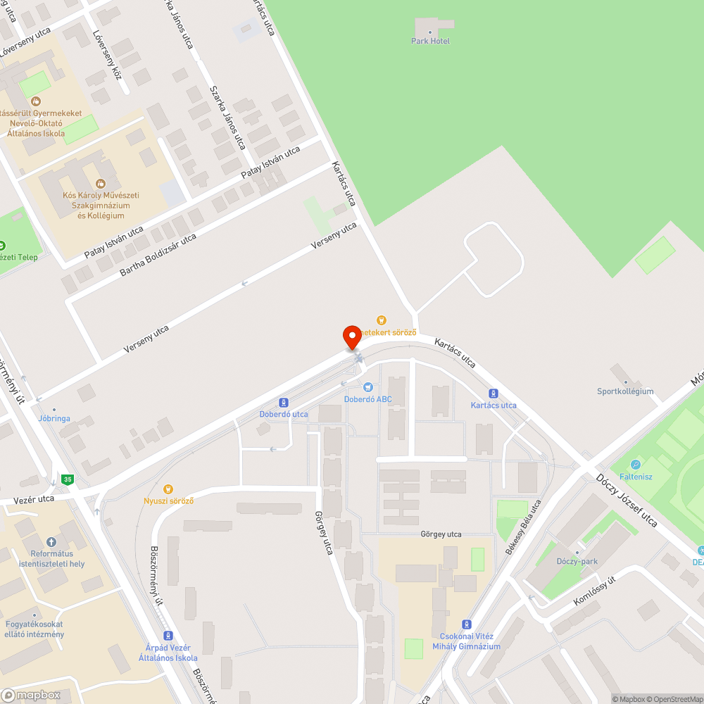 Jelzőlámpa bejelentés helye