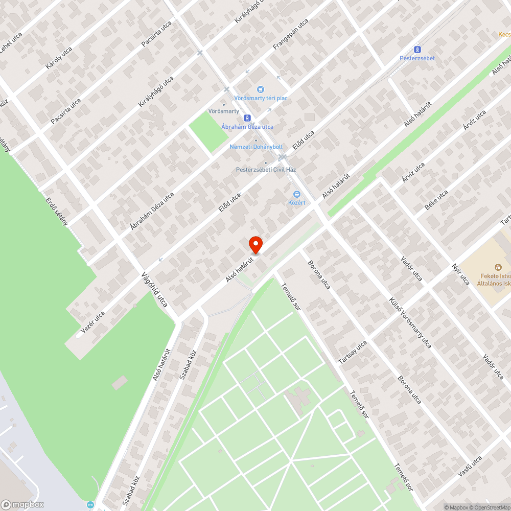 Bp 1201 Alsóhatár út 17-31 bejelentés helye