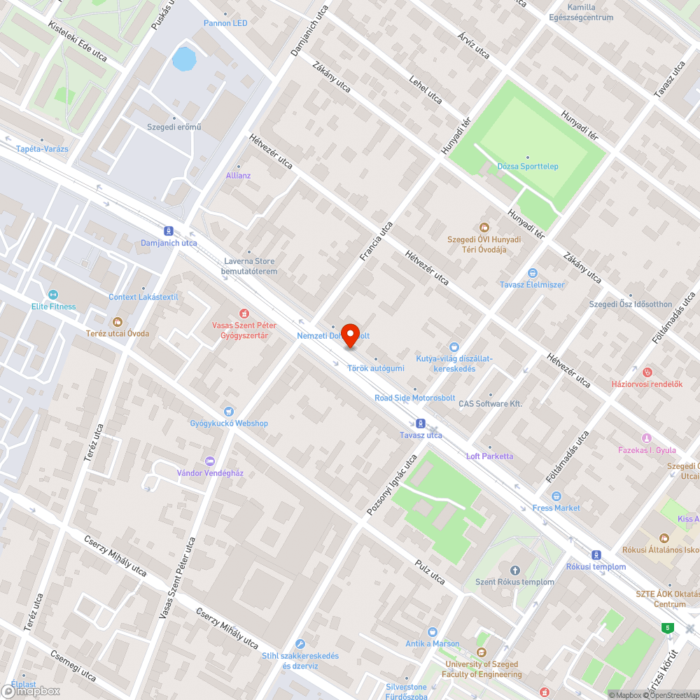 Óriási kráter a buszmegállóban bejelentés helye