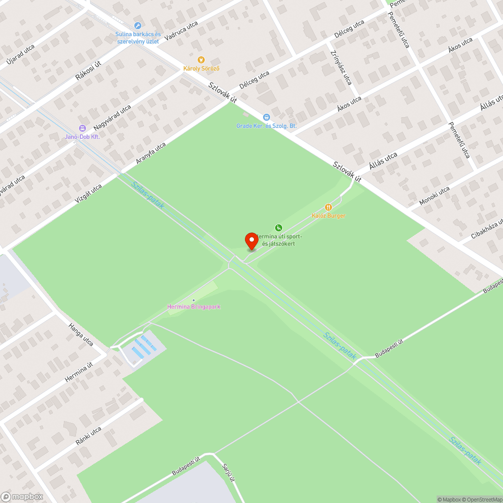 Edzőpark felújítása bejelentés helye