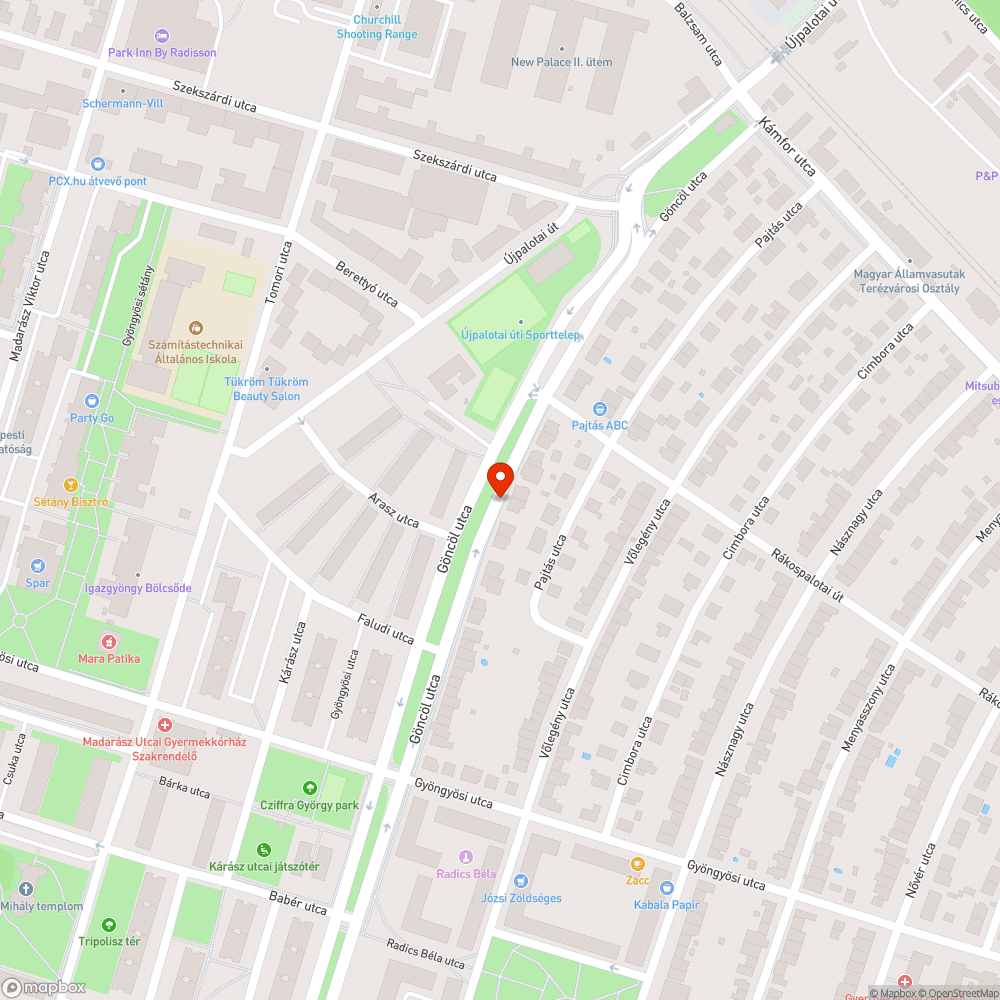 Benőtt bicikli út bejelentés helye