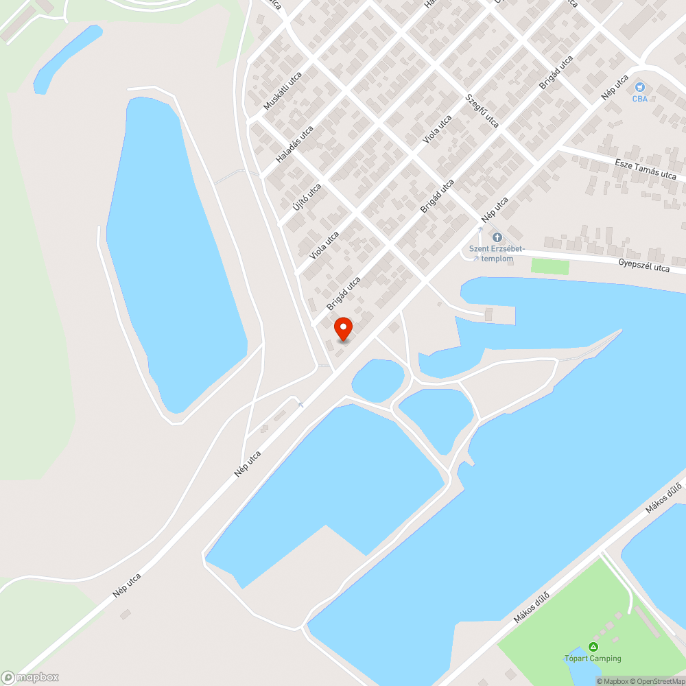 Út mellett lerakott szemét bejelentés helye