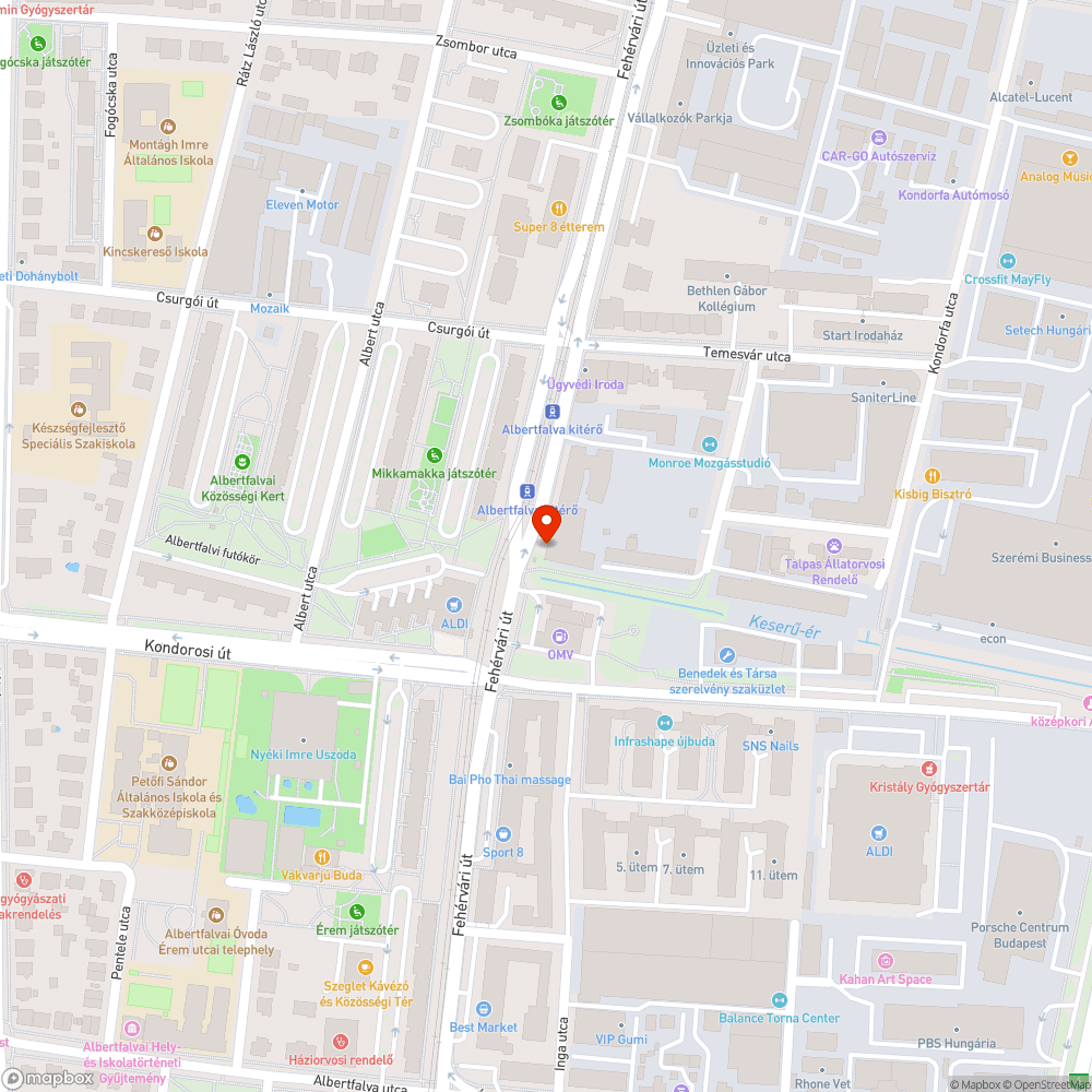 Keserű-ér - fűnyírás,szemét bejelentés helye