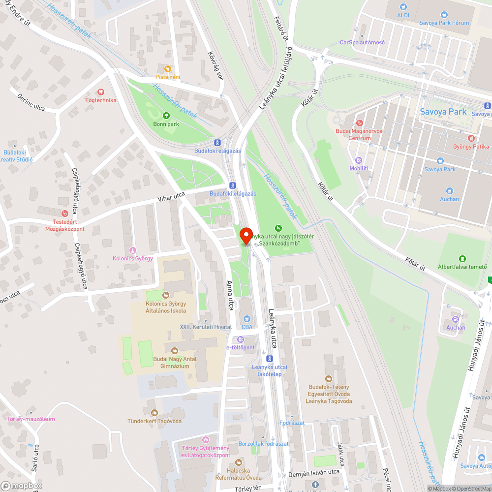 Járhatatlan járda bejelentés helye