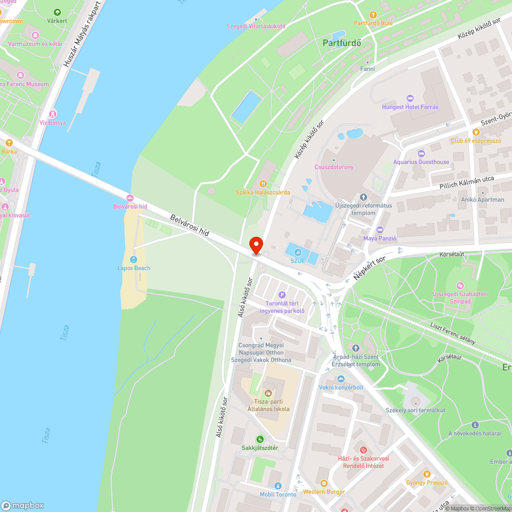 Összefirkált, koszos Belvárosi híd bejelentés helye