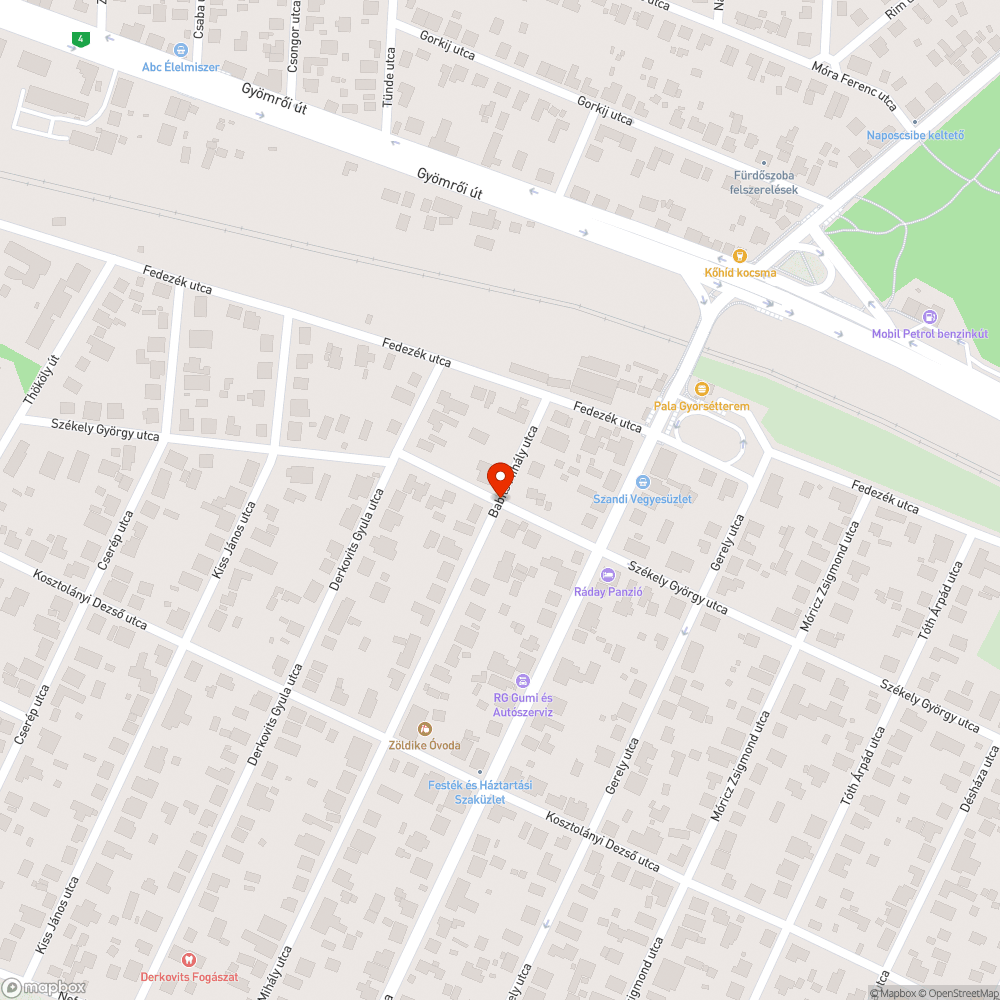 Megrepedt csatornafedő bejelentés helye