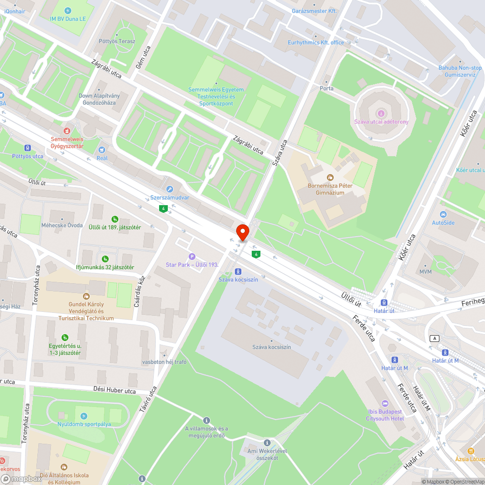 Hiányzó biciklis rámpa az Üllői út feletti felüljárón Határ Út M és Pöttyös utca M között bejelentés helye