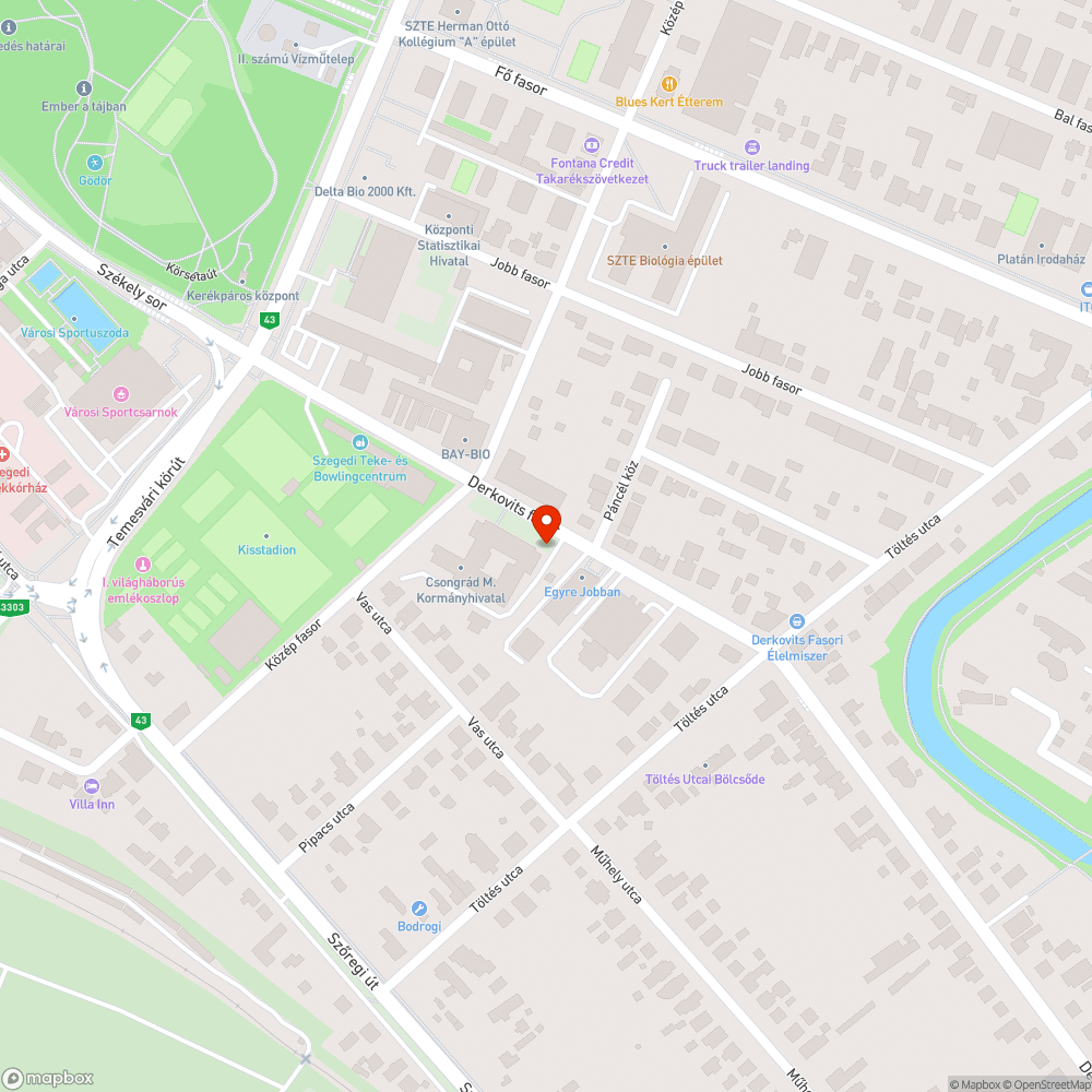 Botlásveszélyes járda bejelentés helye