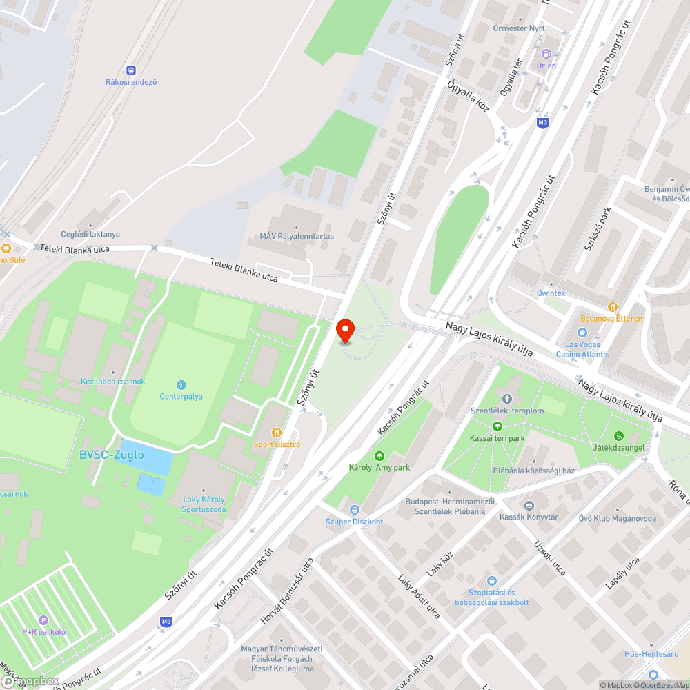 Homok a kanyarban bejelentés helye