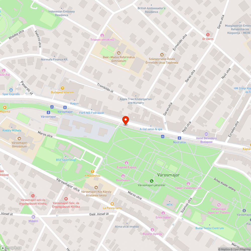 Fára rögzített lassújel bejelentés helye