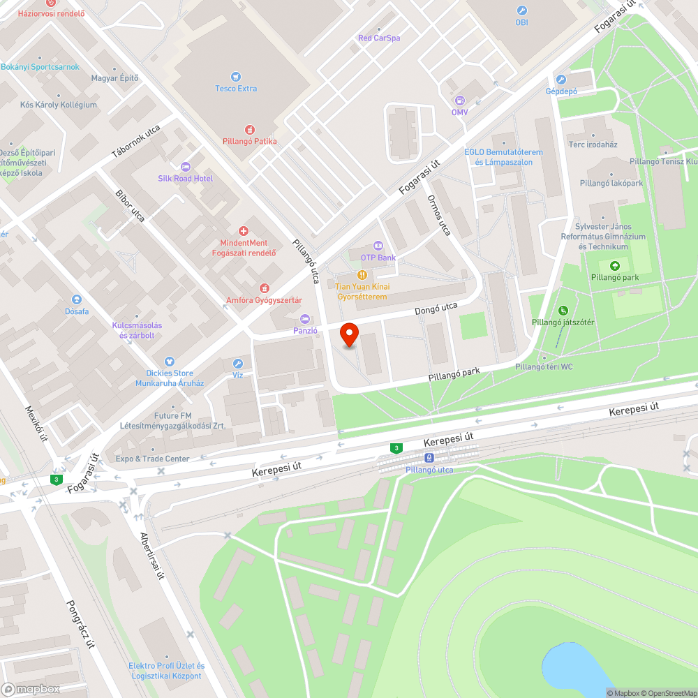 Elhagyott autó bejelentés helye