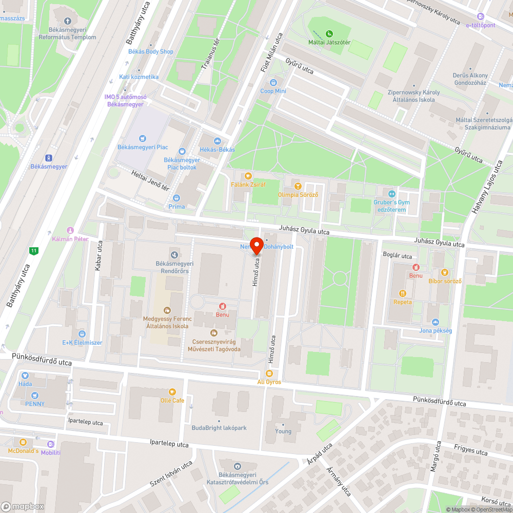 Kidöntött poller bejelentés helye