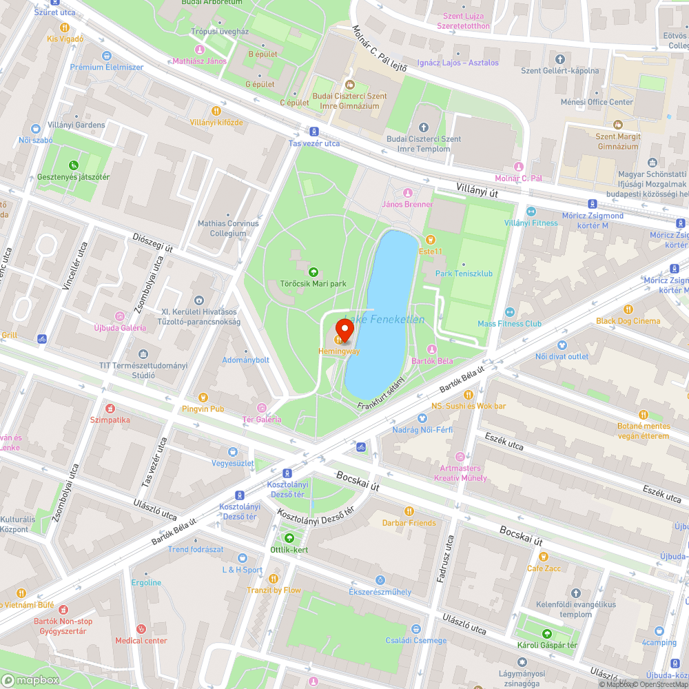 Feneketlen-tó park tisztasági kérdés bejelentés helye