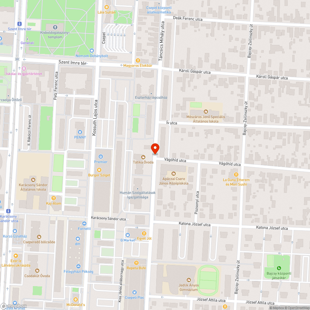 Kátyúk a gyalogátkelőhelyen bejelentés helye