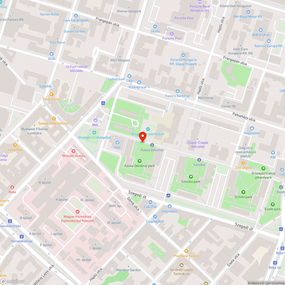 Veszélyes gödrök a Kassa-Délváros parkban. bejelentés helye