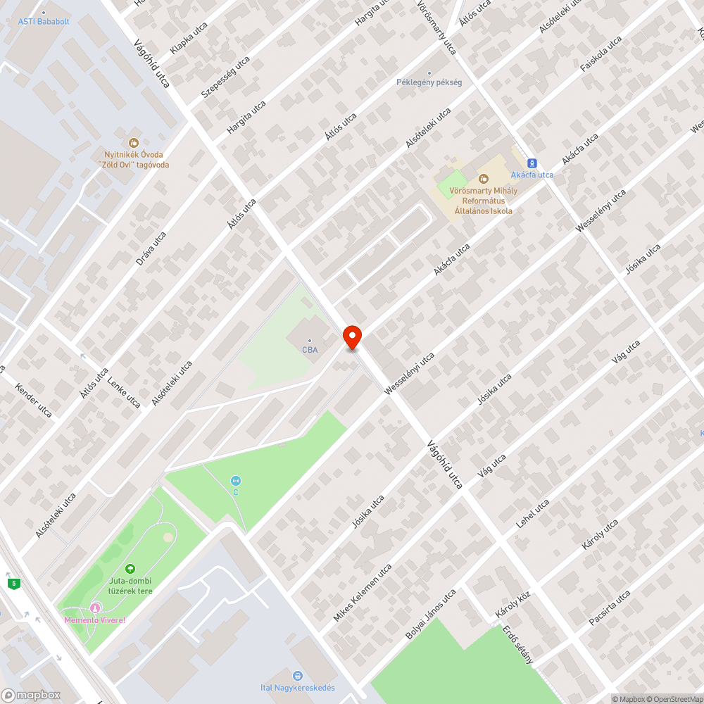 Betonkocka, kocsmaszemét bejelentés helye