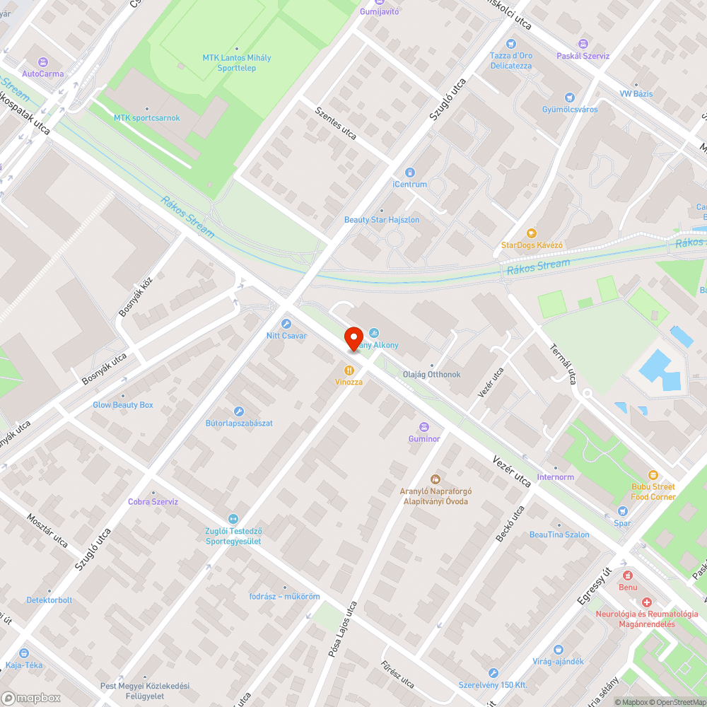 oszlop bejelentés helye