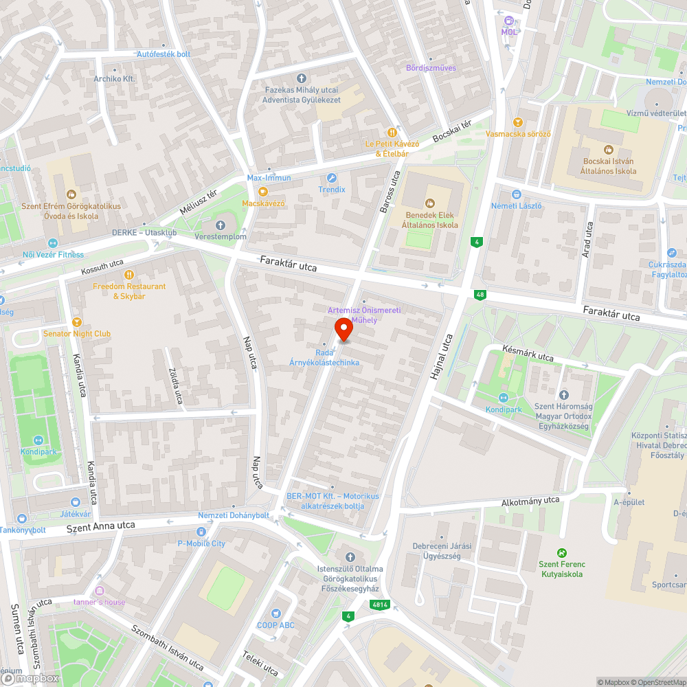 Kiszáradt fa bejelentés helye