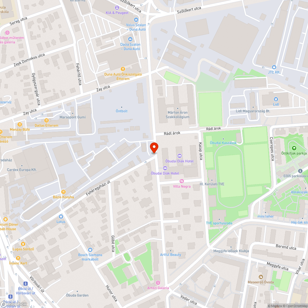 Beláthatatlan kereszteződés bejelentés helye