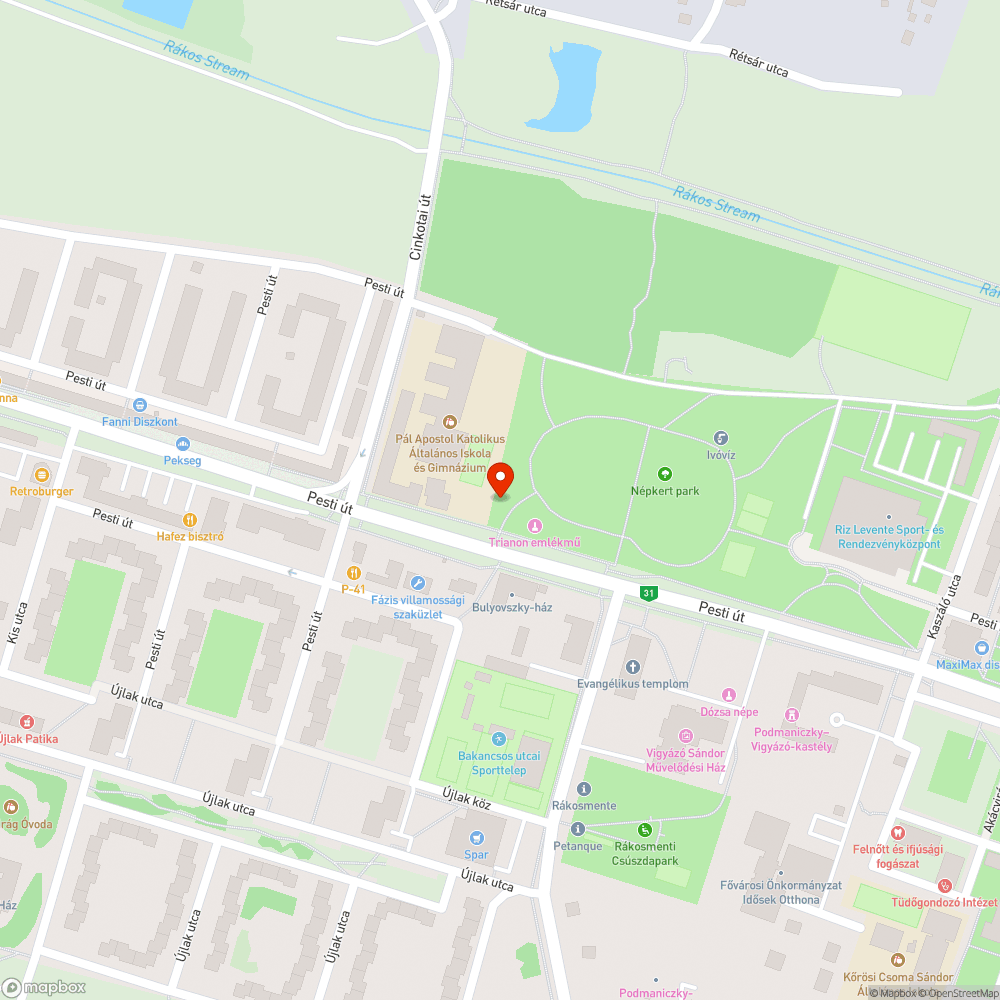 Óriási, letört faág bejelentés helye