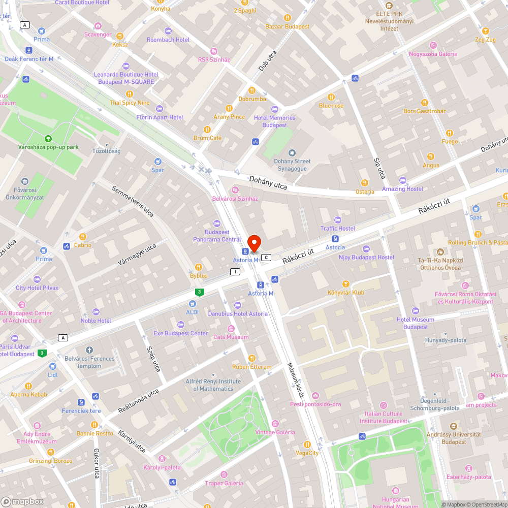 Astoria örök bejelentés helye