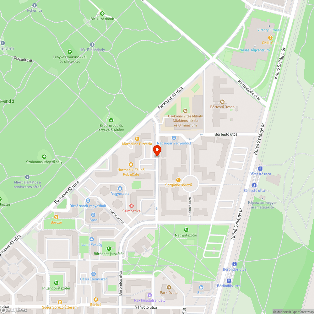 Kátyú a Szíjgyártó utcában bejelentés helye