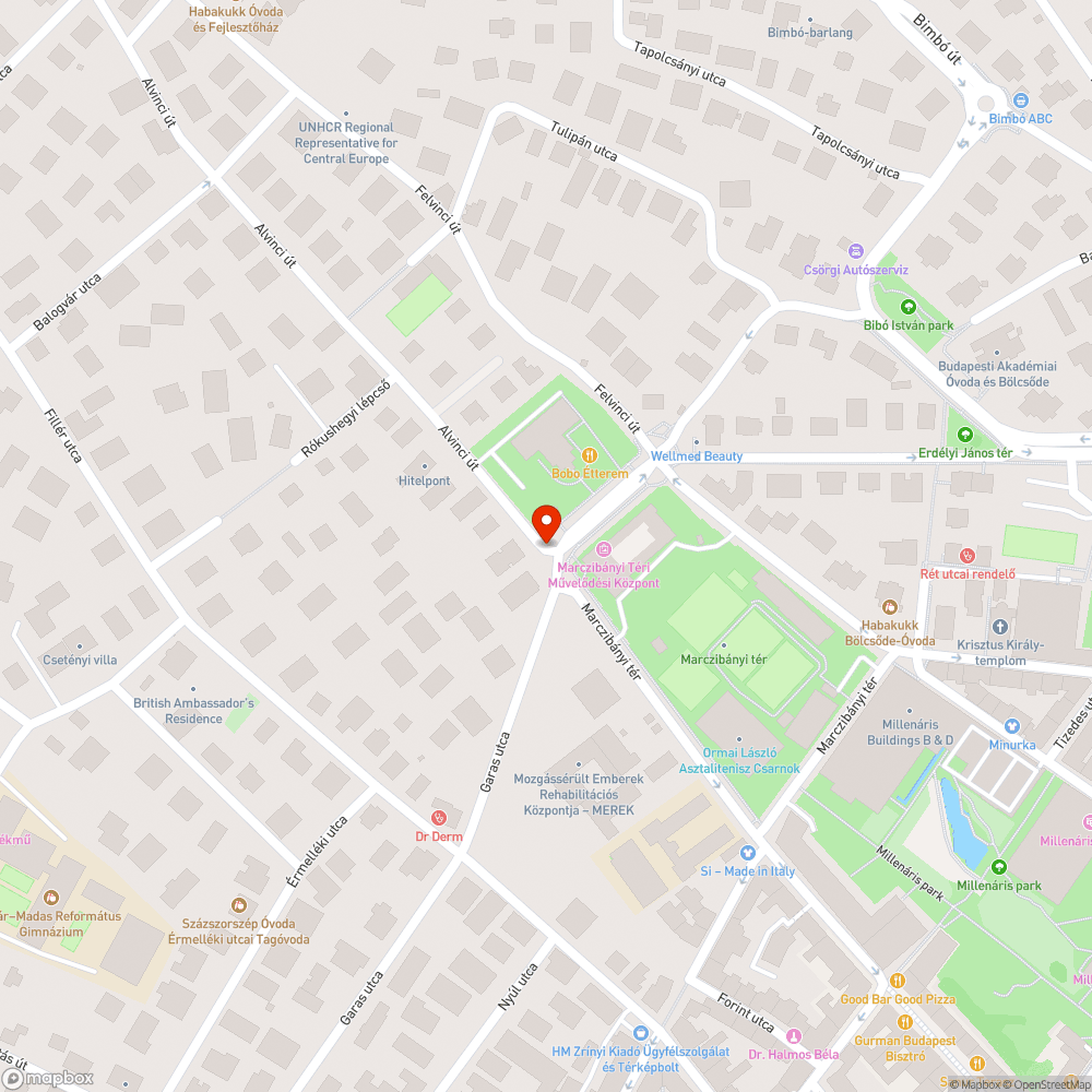 Megtévesztő, és katasztrófális útépítés a Marczibányi téren bejelentés helye