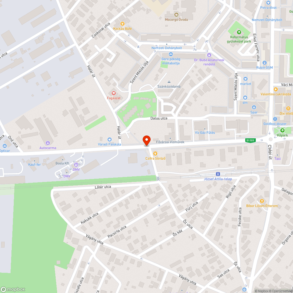 Rendezetlen park és árok bejelentés helye