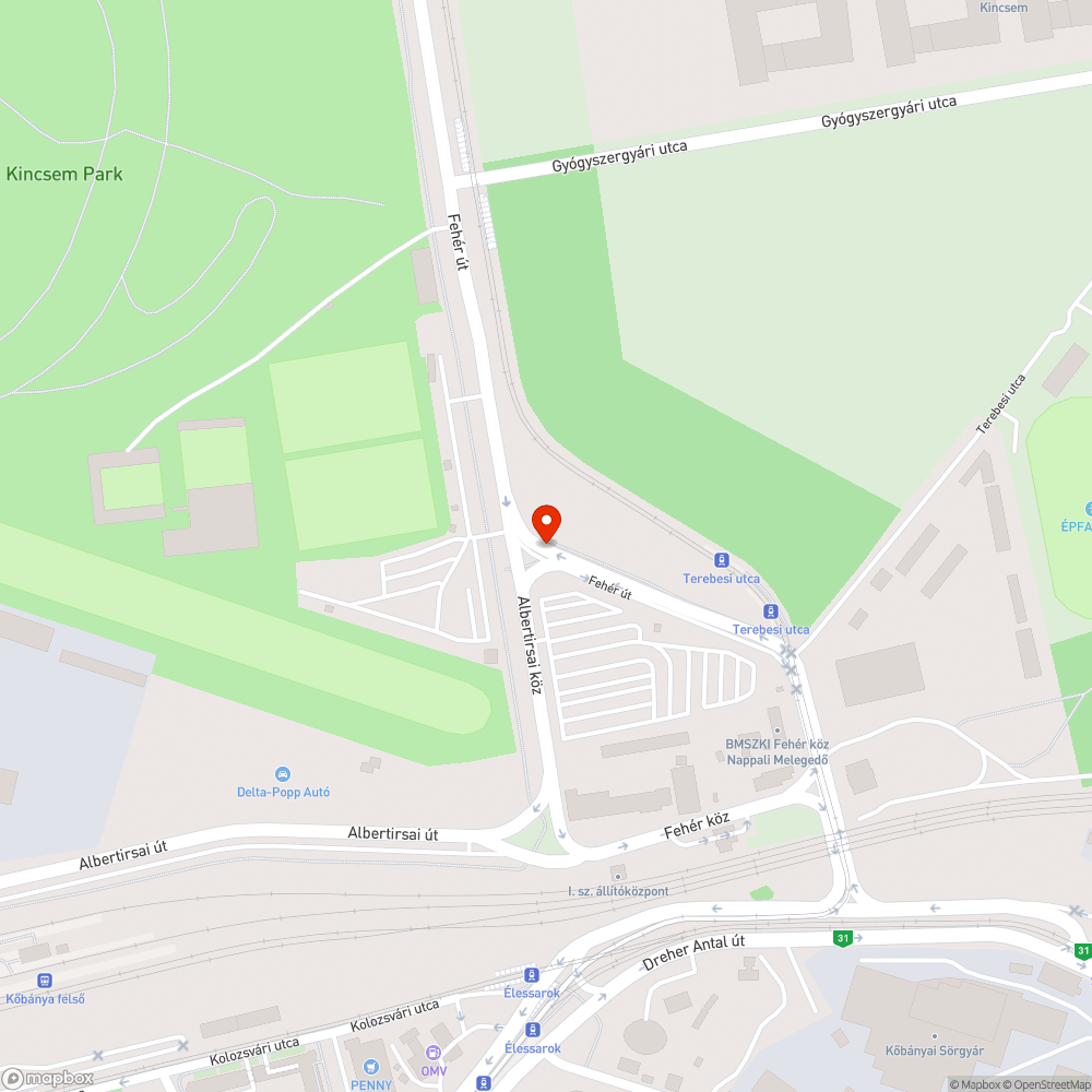 Hiányzó fényterelő bejelentés helye